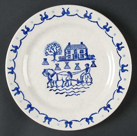Provincial Blue Luncheon Plate