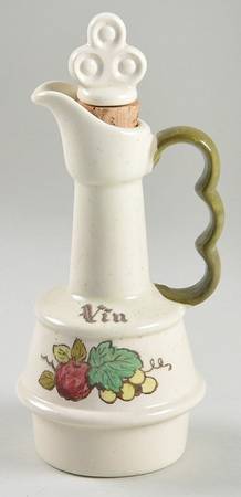 Provincial Fruit Green Vinegar and Stopper for Condiment Set