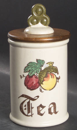 Provincial Fruit Green Tea Canister & Wood Lid