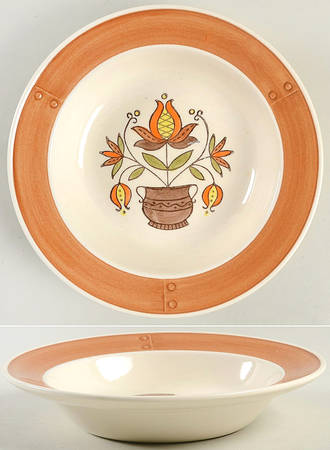 Provincial Flower Rim Soup Bowl