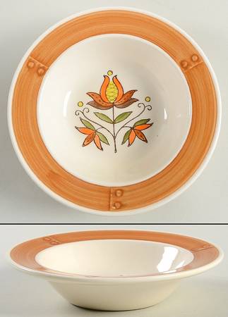 Provincial Flower Rim Fruit/Dessert (Sauce) Bowl