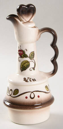 Provincial Rose Vinegar and Stopper for Condiment Set