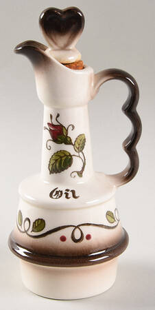 Provincial Rose Oil and Stopper for Condiment Set