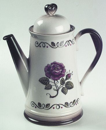 Provincial Rose Coffee Pot & Lid