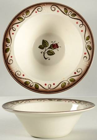 Provincial Rose Rim Cereal Bowl