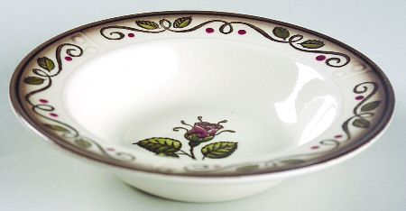 Provincial Rose Rim Fruit/Dessert (Sauce) Bowl