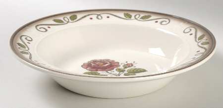 Provincial Rose Rim Soup Bowl