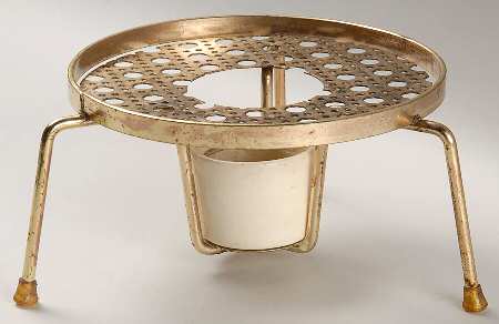 Provincial Rose Warmer Stand No Candle for Kettle Casserole