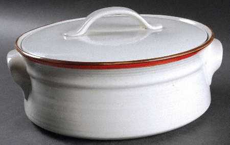 Primary Red 4 Quart Round Covered Casserole
