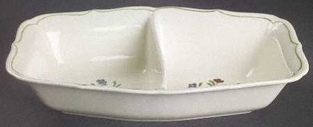 Quail Ridge 10" Oval Divided Vegetable Bowl
