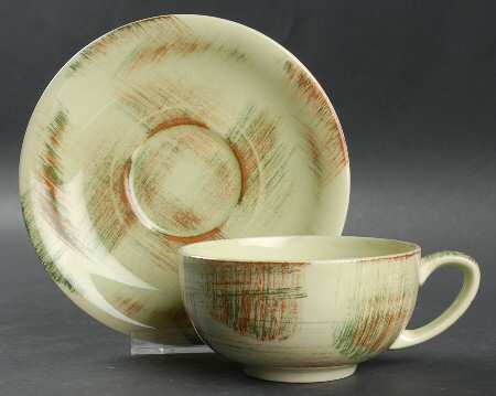 Raffia Flat Cup & Saucer Set