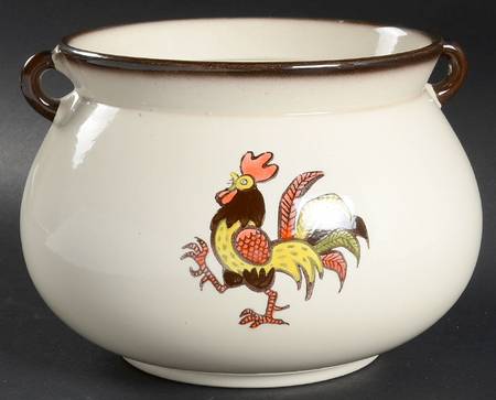 Red Rooster Kettle Casserole No Lid Or Handle