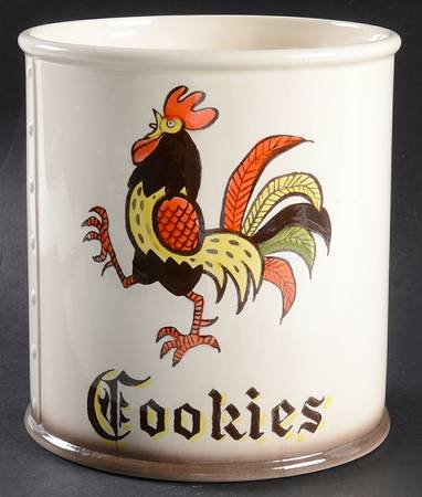 Red Rooster Cookie Jar No Lid
