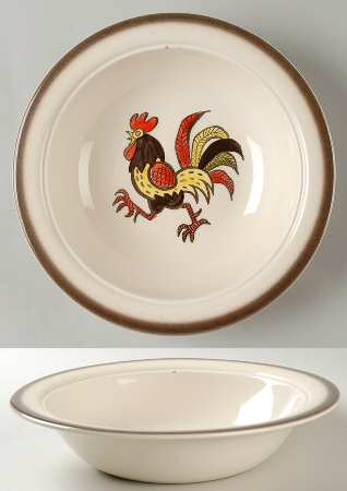 Red Rooster 10" Round Vegetable Bowl