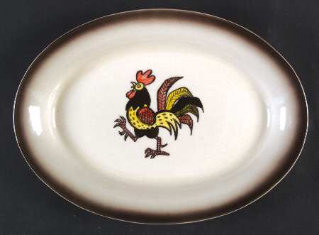 Red Rooster 11" Oval Serving Platter