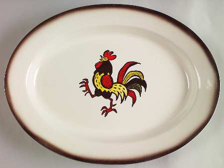 Red Rooster 16" Oval Serving Platter