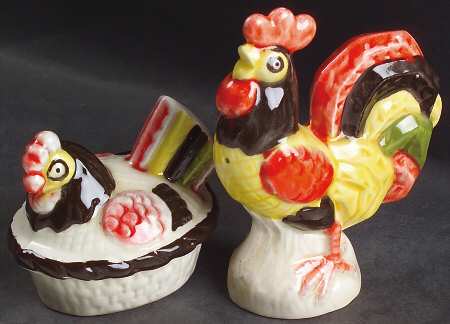 Red Rooster Rooster & Hen Salt & Pepper Set