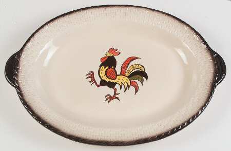 Red Rooster 22" Oval Serving Platter