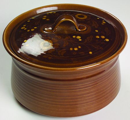 San Clemente Hacienda La Casa Brown 2 Qt Round Covered Casserole