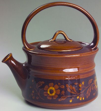 San Clemente Hacienda La Casa Brown Teapot & Lid