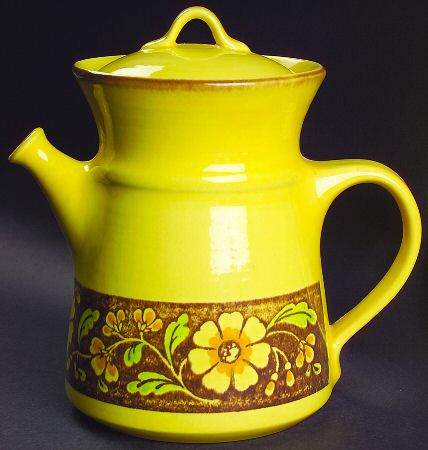 San Clemente Spanish Yellow Coffee Pot & Lid
