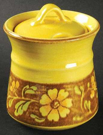 San Clemente Spanish Yellow Sugar Bowl & Lid