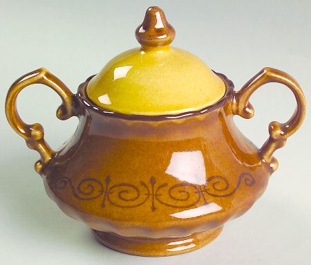San Fernando Gold Sugar Bowl & Lid
