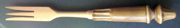 San Fernando Gold Salad Serving Fork with Wood Prongs