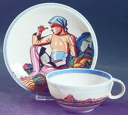 Salamina Flat Cup & Saucer Set