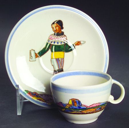 Salamina Flat Demitasse Cup & Saucer Set