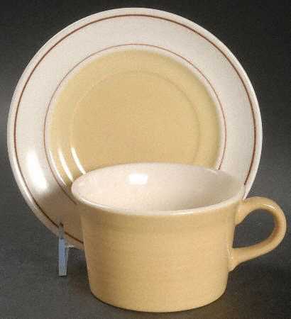 Sandflower Flat Cup & Saucer Set