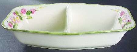 Sculptured Berry Rectangular Divided Vegetable Bowl