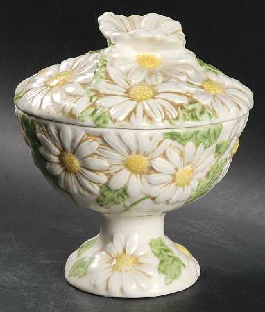 Sculptured Daisy Candy Jar & Lid