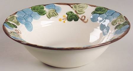 Sculptured Grape Rim Cereal Bowl by Metlox - Poppytrail - Vernon