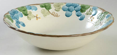 Sculptured Grape 9" Round Vegetable Bowl
