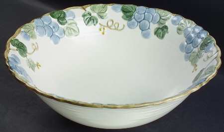 Sculptured Grape 12" Large Salad Serving Bowl