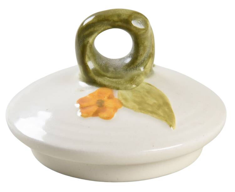 Sculptured Zinnia Lid for Sugar Bowl by Metlox - Poppytrail - Vernon