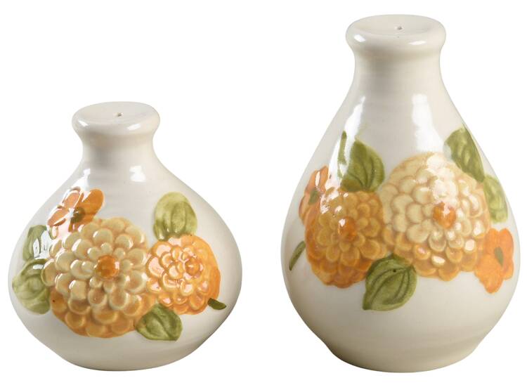 Sculptured Zinnia Salt & Pepper Set