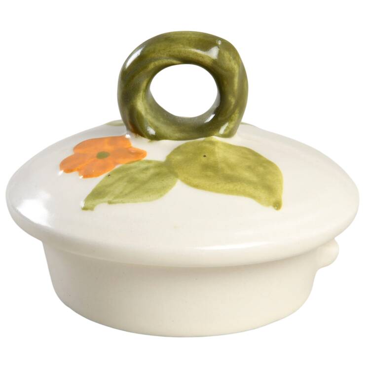 Sculptured Zinnia Lid for Coffee Pot