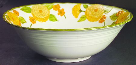 Sculptured Zinnia 12" Large Salad Serving Bowl