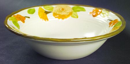 Sculptured Zinnia Rim Fruit/Dessert (Sauce) Bowl