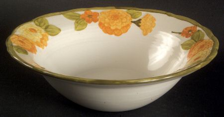 Sculptured Zinnia Rim Cereal Bowl