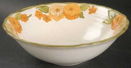 Sculptured Zinnia 8" Round Vegetable Bowl