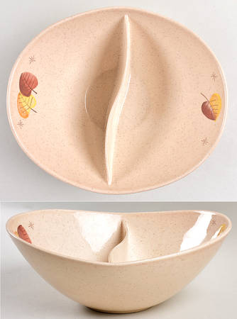 Sherwood 10" Oval Divided Vegetable Bowl