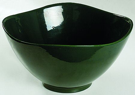 Shoreline Green 12" Large Salad Serving Bowl