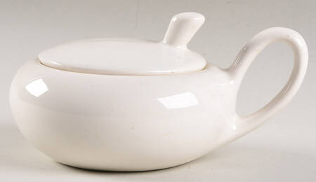 Shoreline White Sugar Bowl & Lid