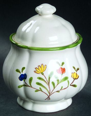 Spring Garland Sugar Bowl & Lid