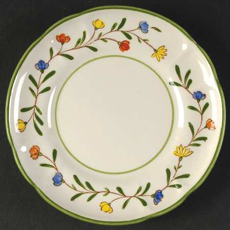 Spring Garland Bread & Butter Plate