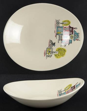 Street Scene 9" Round Vegetable Bowl