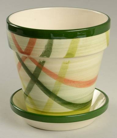 Tam O'shanter 5" Flower Pot & Underplate